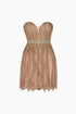 Tricot Floral Stone Belted Mini Dress